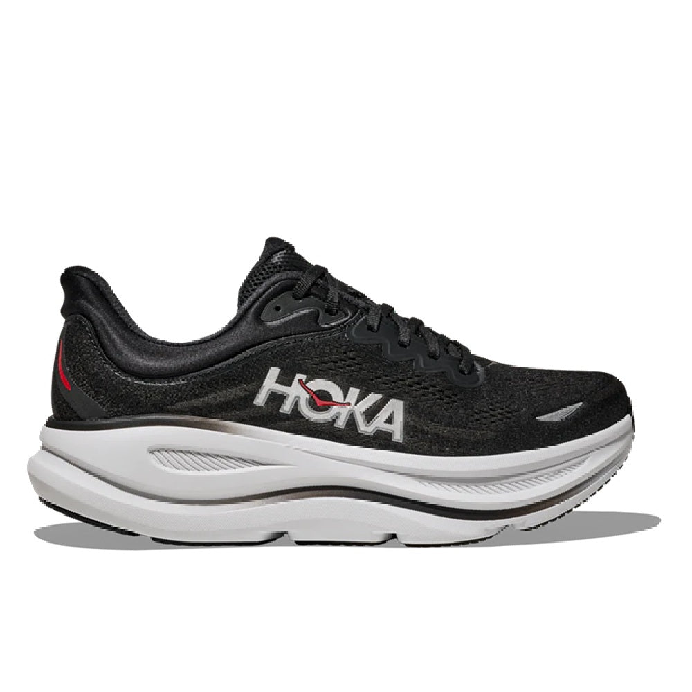 Men's HOKA Bondi 9 Black/Vermillion (1162011-BKVR)