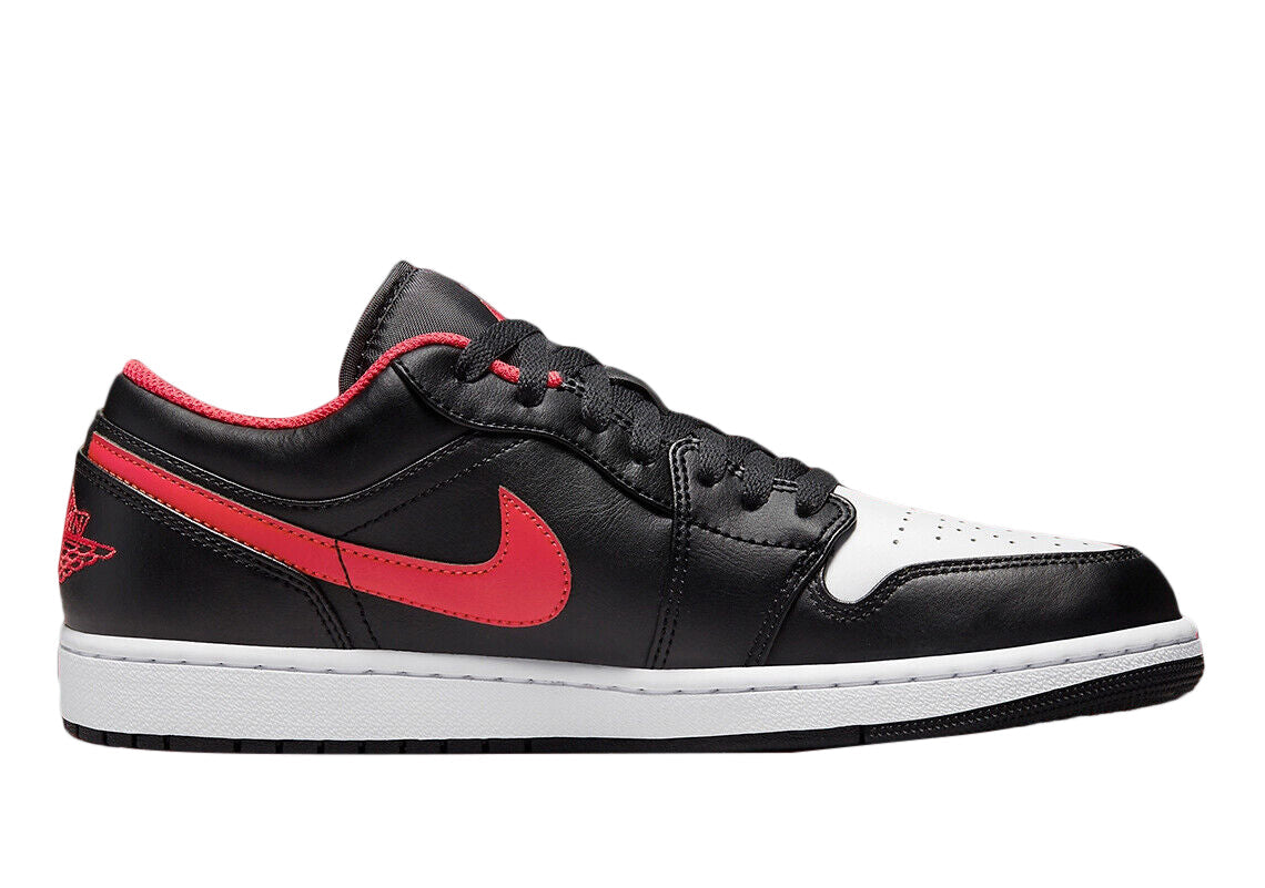 Men's Jordan 1 Low "White Toe" Black/Fire Red-White (553558 063)