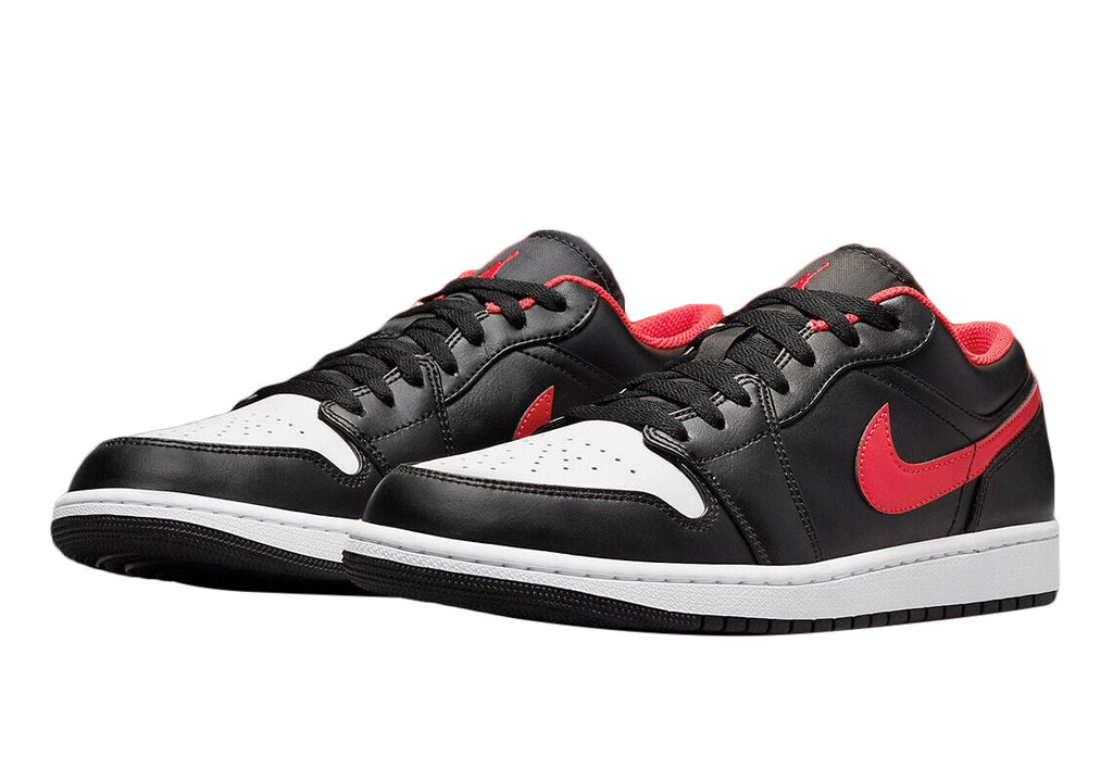 Men's Jordan 1 Low "White Toe" Black/Fire Red-White (553558 063)