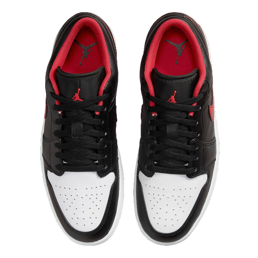 Men's Jordan 1 Low "White Toe" Black/Fire Red-White (553558 063)