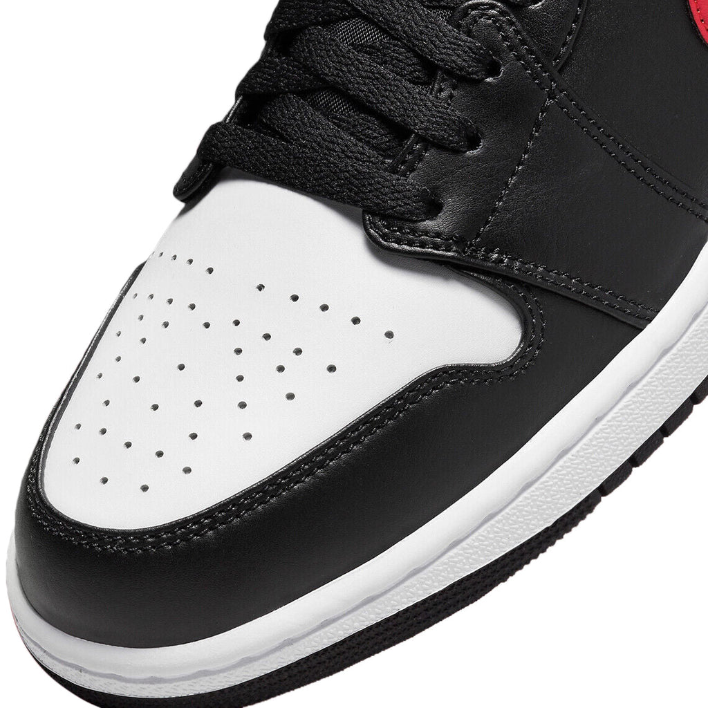 Men's Jordan 1 Low "White Toe" Black/Fire Red-White (553558 063)