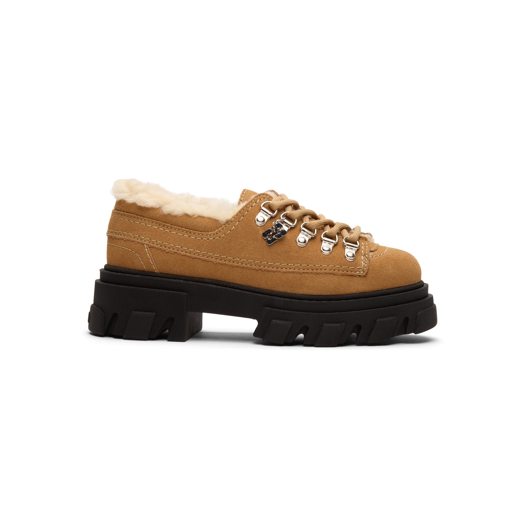 Ganni Cleated Derbies (Cognac)