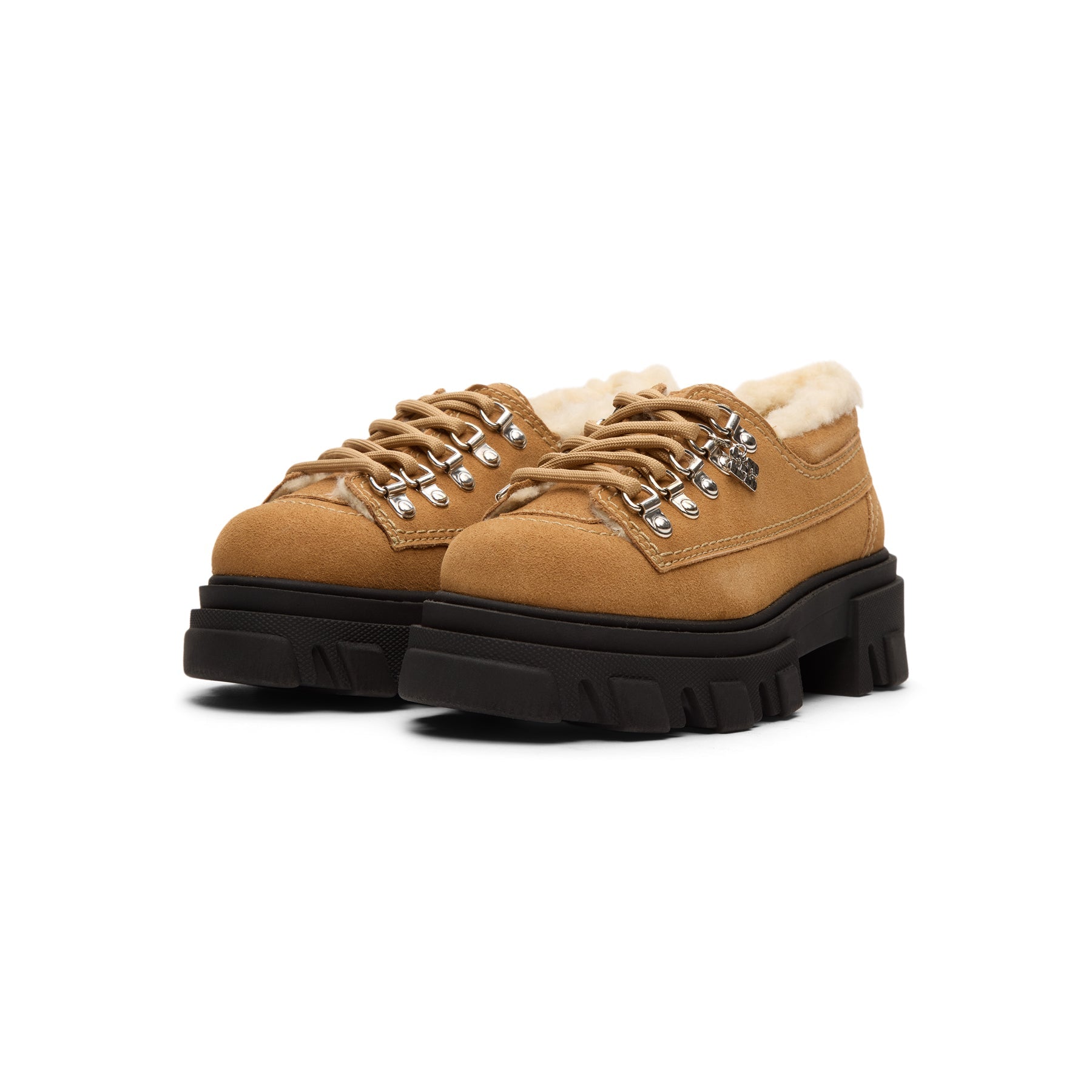 Ganni Cleated Derbies (Cognac)