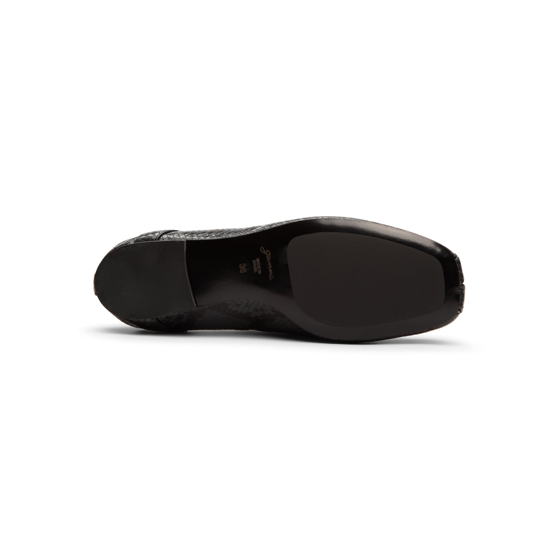 Ganni Eyelets Lace Up Ballerina Snake Black Oyster