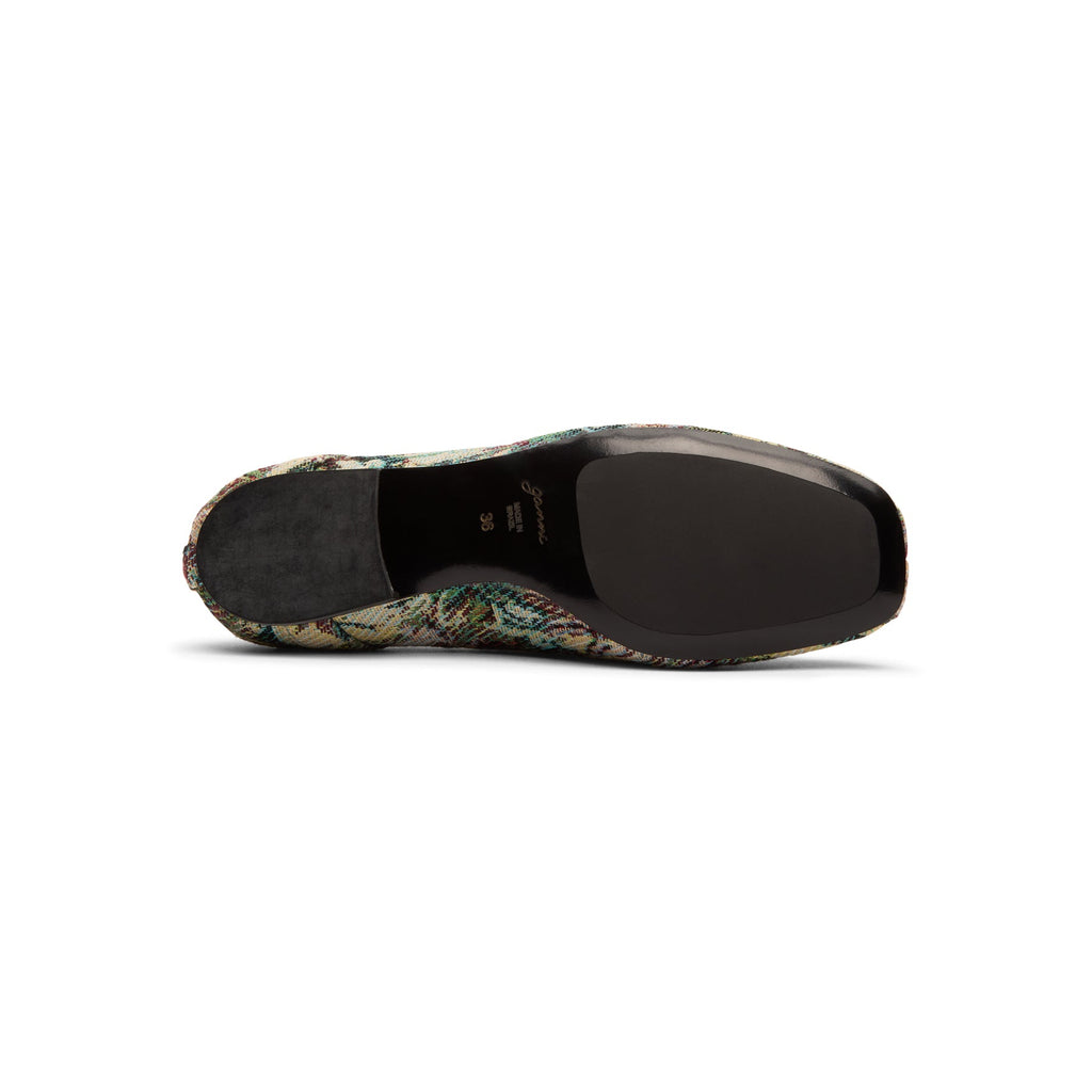 Ganni Eyelets Lace Up Ballerina Tapestry Jadeite