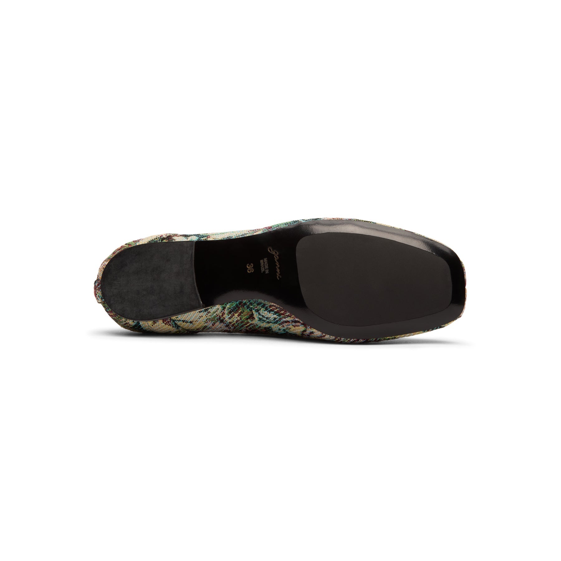 Ganni Eyelets Lace Up Ballerina Tapestry Jadeite