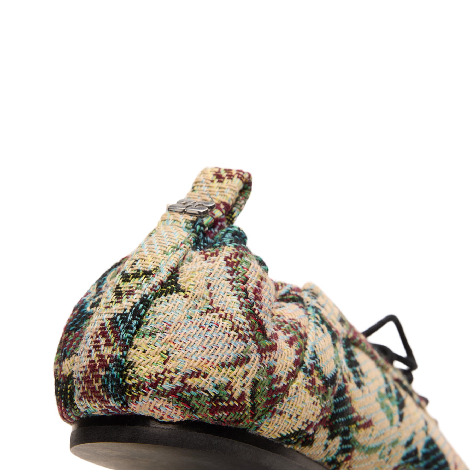 Ganni Eyelets Lace Up Ballerina Tapestry Jadeite