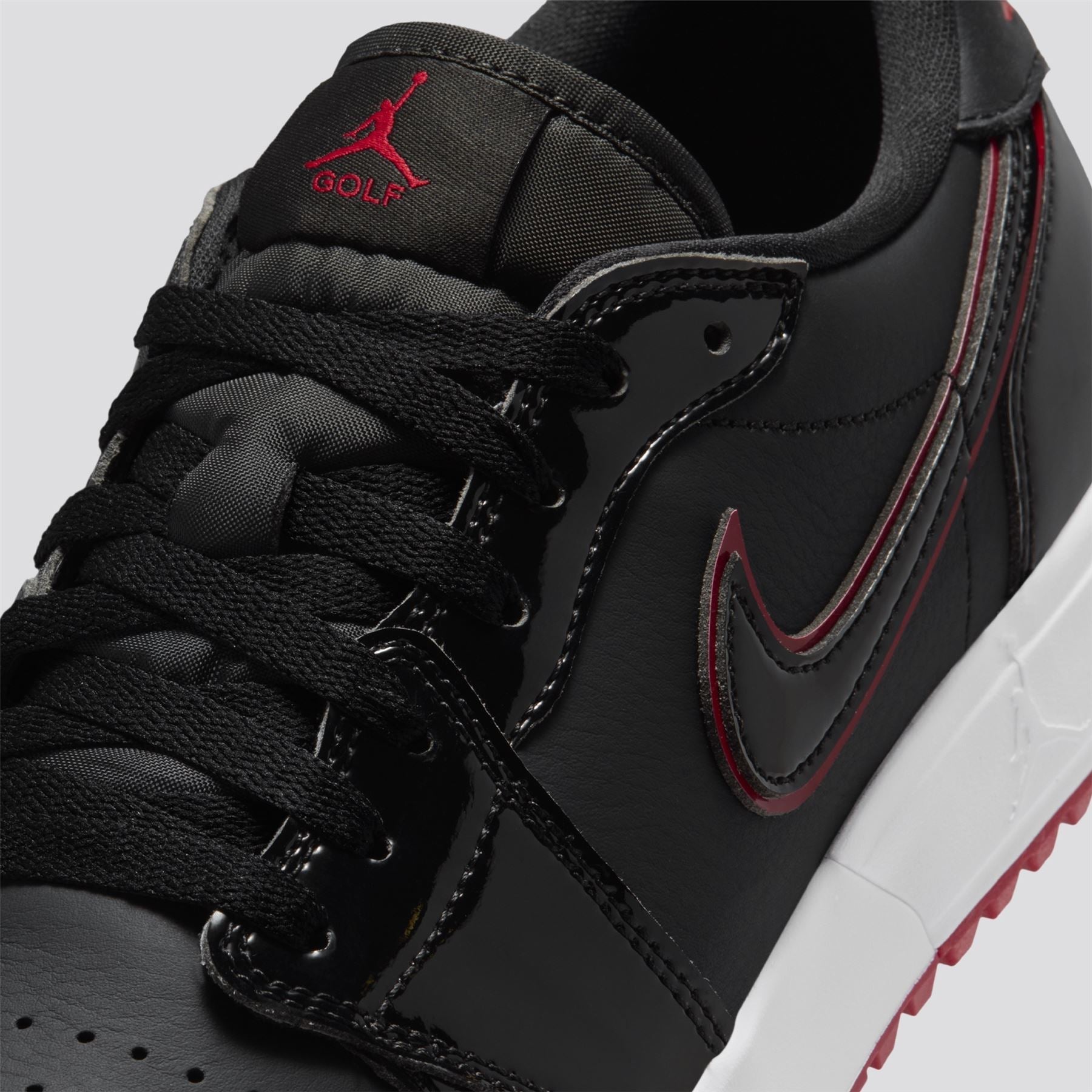 Air Jordan 1 Low G Spiked Golf Shoes Black/Varsity Red/White