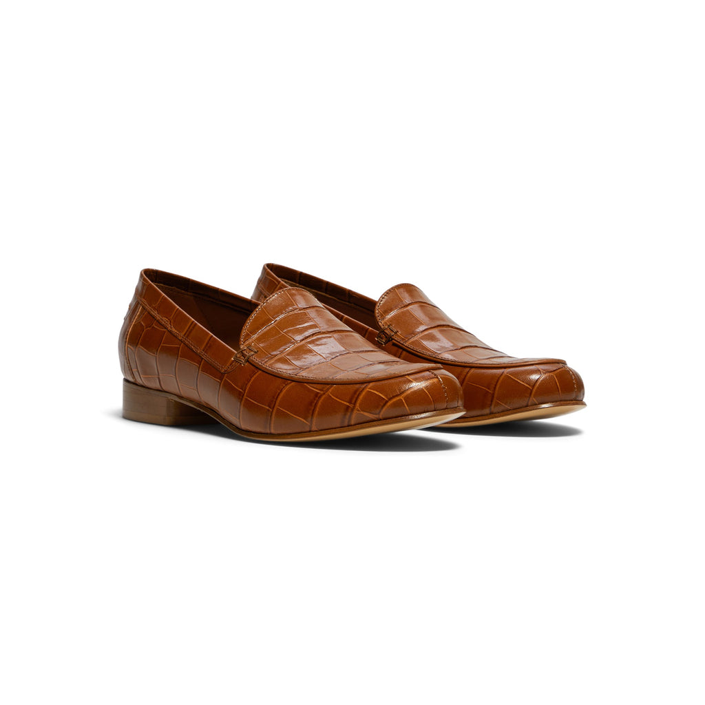 Giaborghini Money Printed Leather Loafer (Tan)