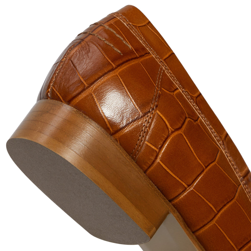 Giaborghini Money Printed Leather Loafer (Tan)