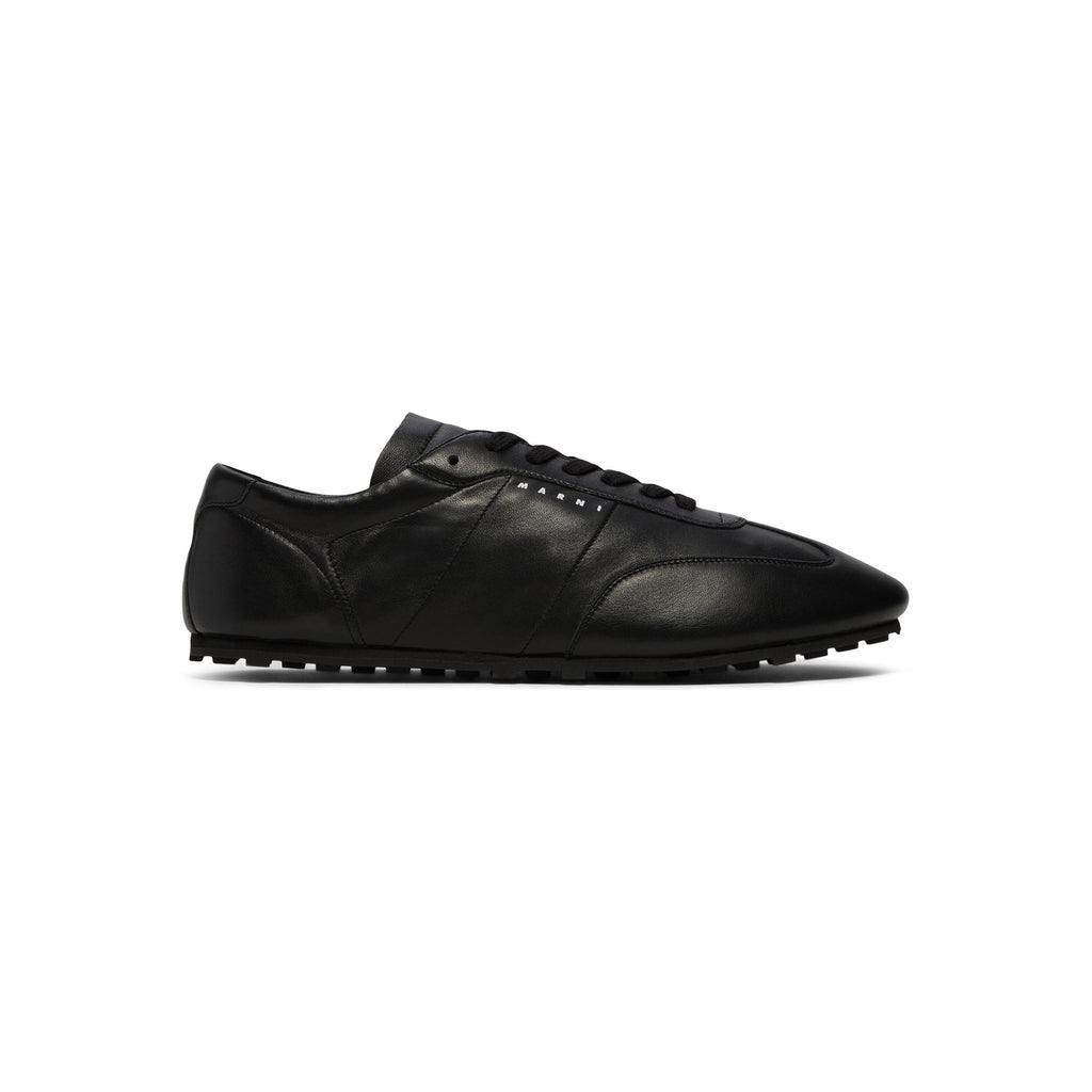 Marni Nappa Leather Softy Soccer Sneaker (Black)