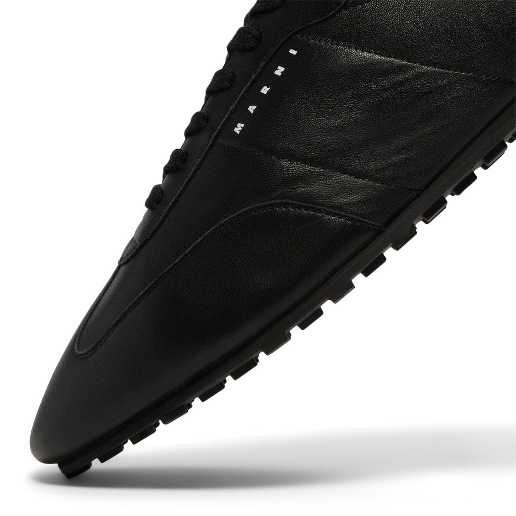 Marni Nappa Leather Softy Soccer Sneaker (Black)