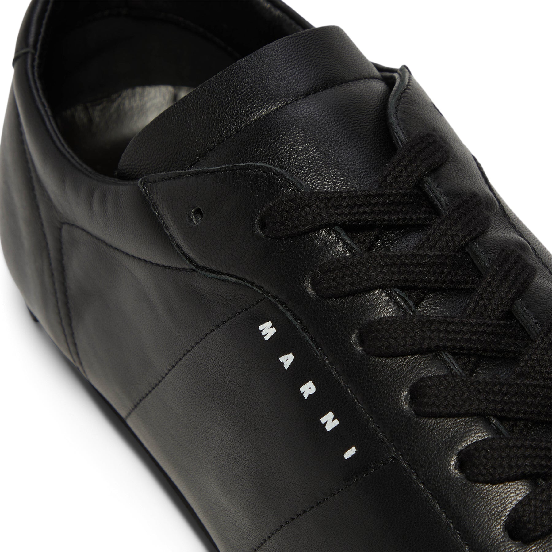 Marni Nappa Leather Softy Soccer Sneaker (Black)