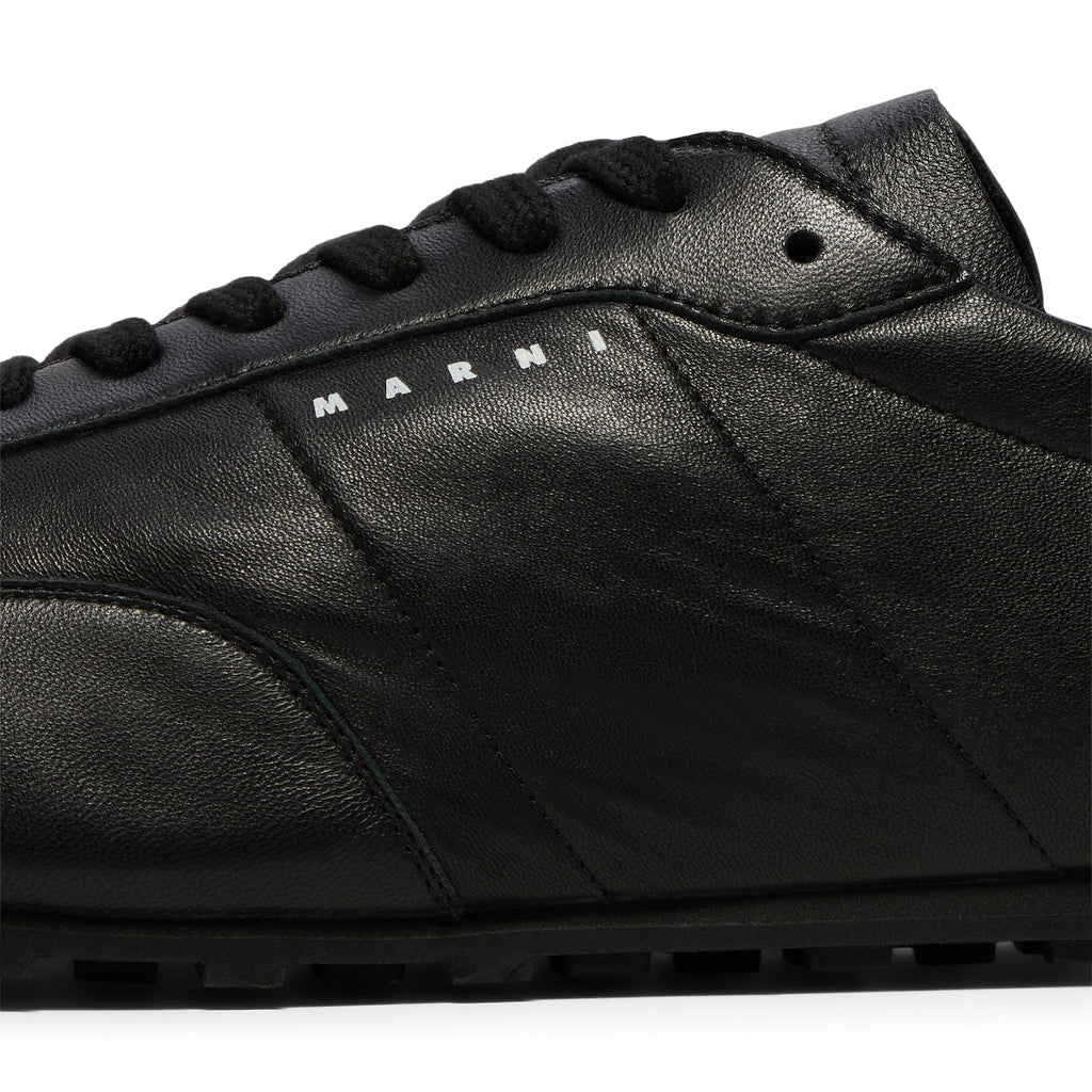 Marni Nappa Leather Softy Soccer Sneaker (Black)
