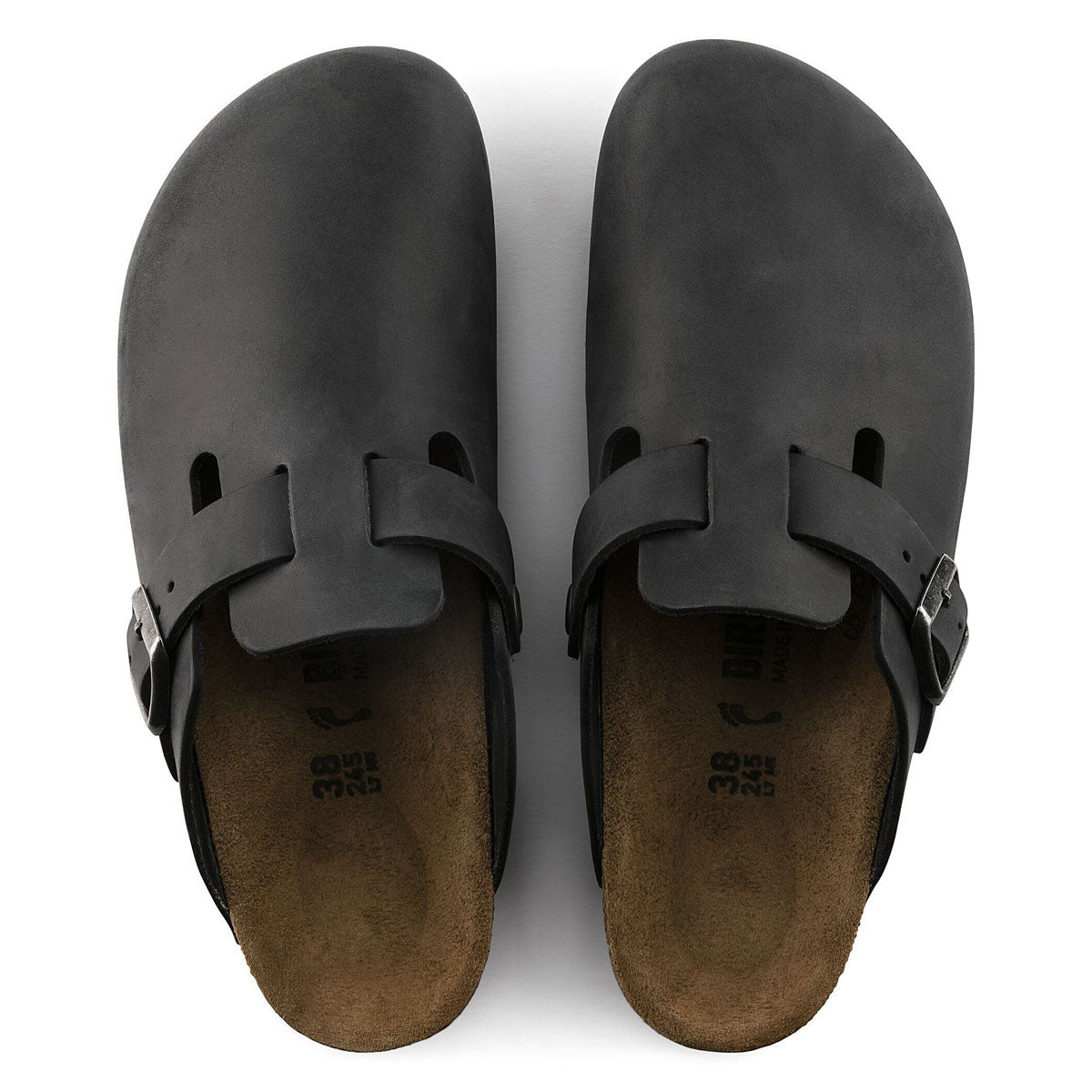 Birkenstock Boston Sandals - Black Oiled Leather