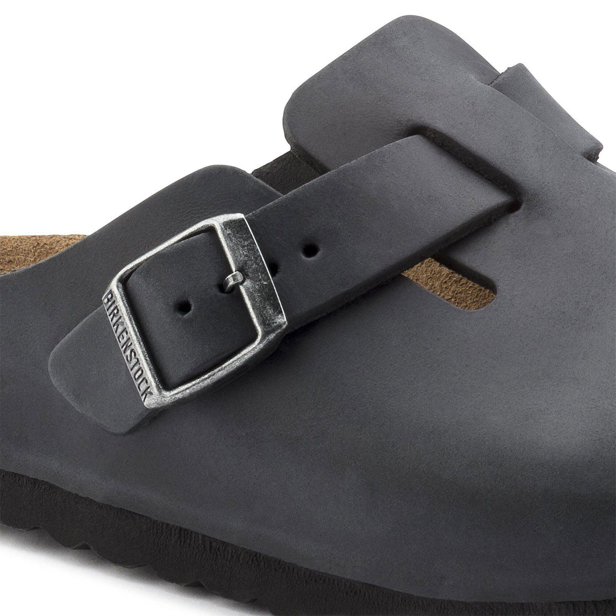 Birkenstock Boston Sandals - Black Oiled Leather