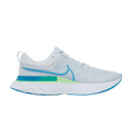 Nike React Infinity Run Flyknit 2 Pure Platinum Emerald Laser Blue