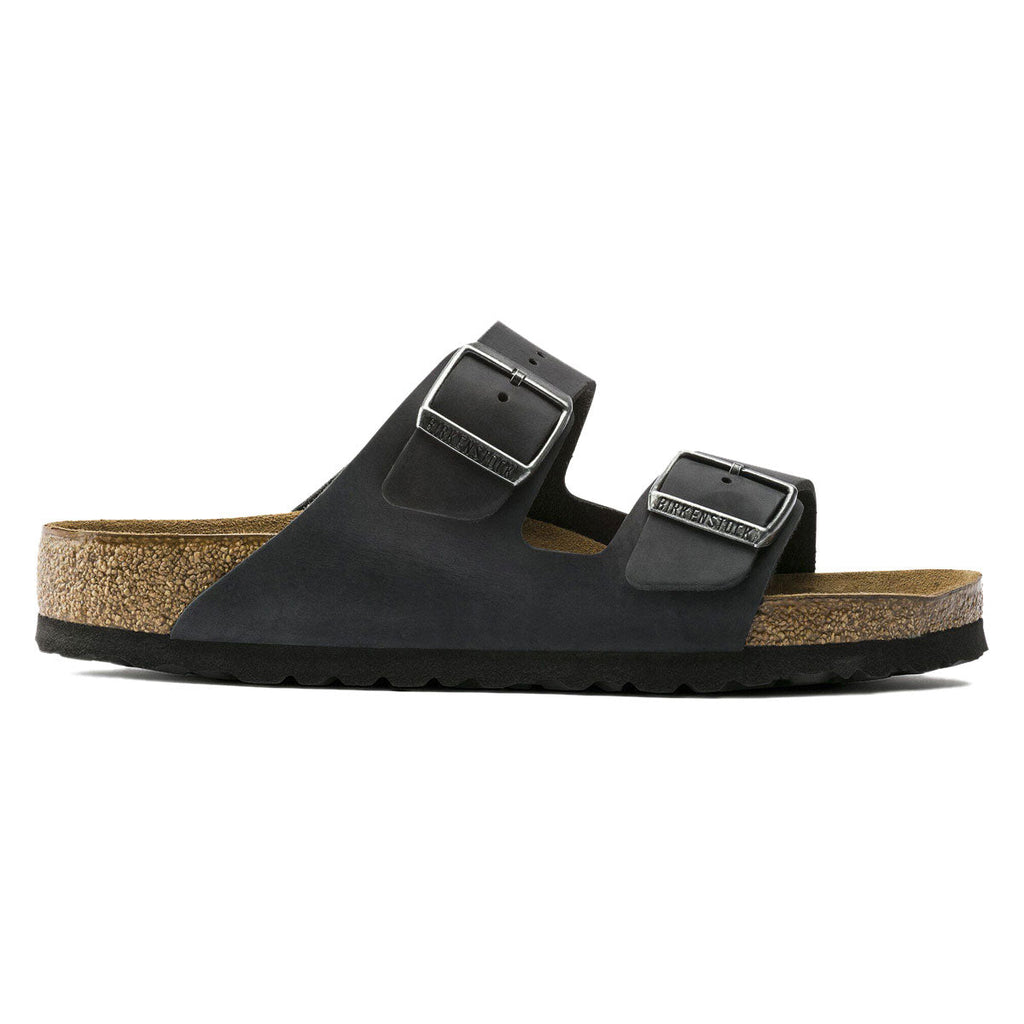 Birkenstock Arizona Soft Footbed Sandals - Black Oiled Leather