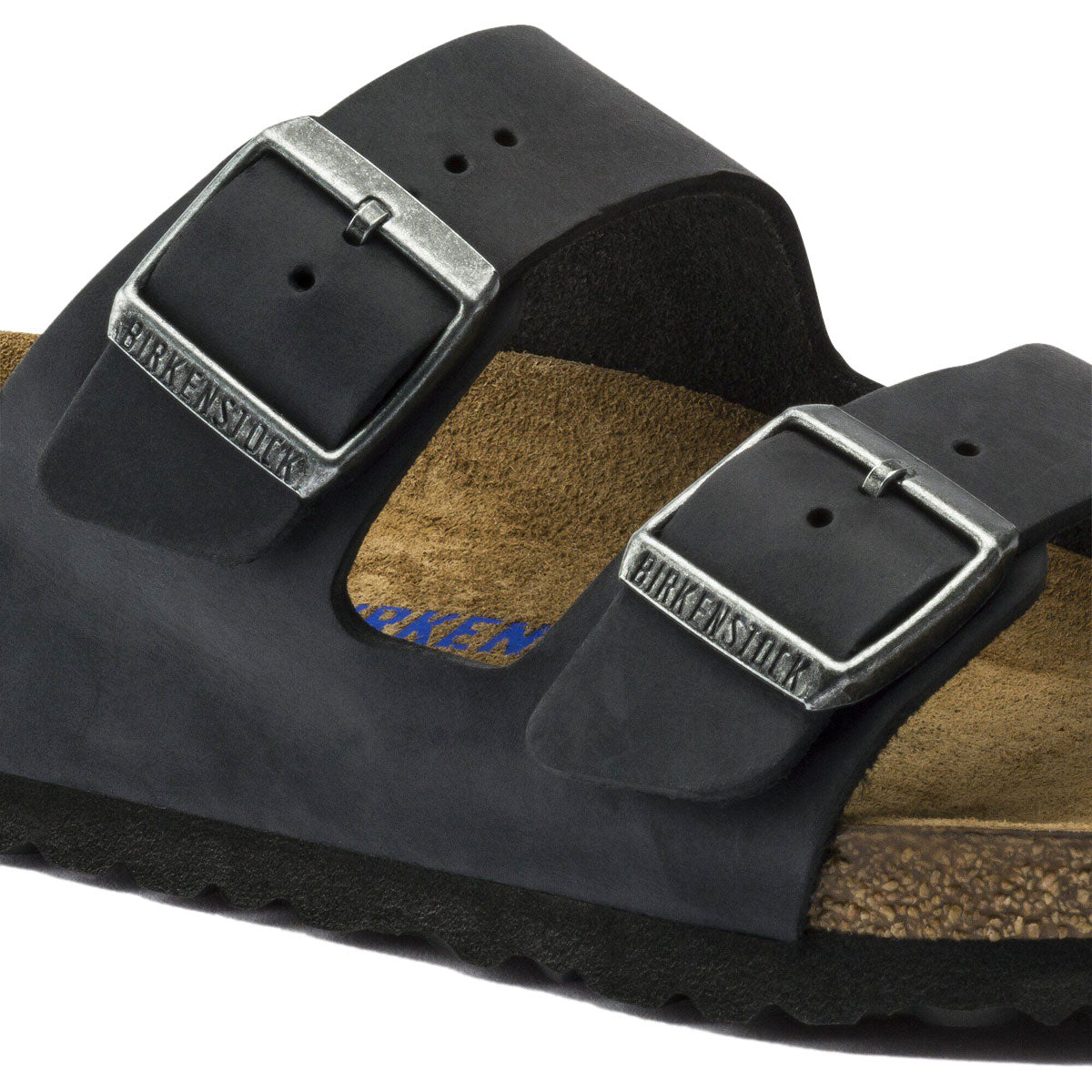 Birkenstock Arizona Soft Footbed Sandals - Black Oiled Leather
