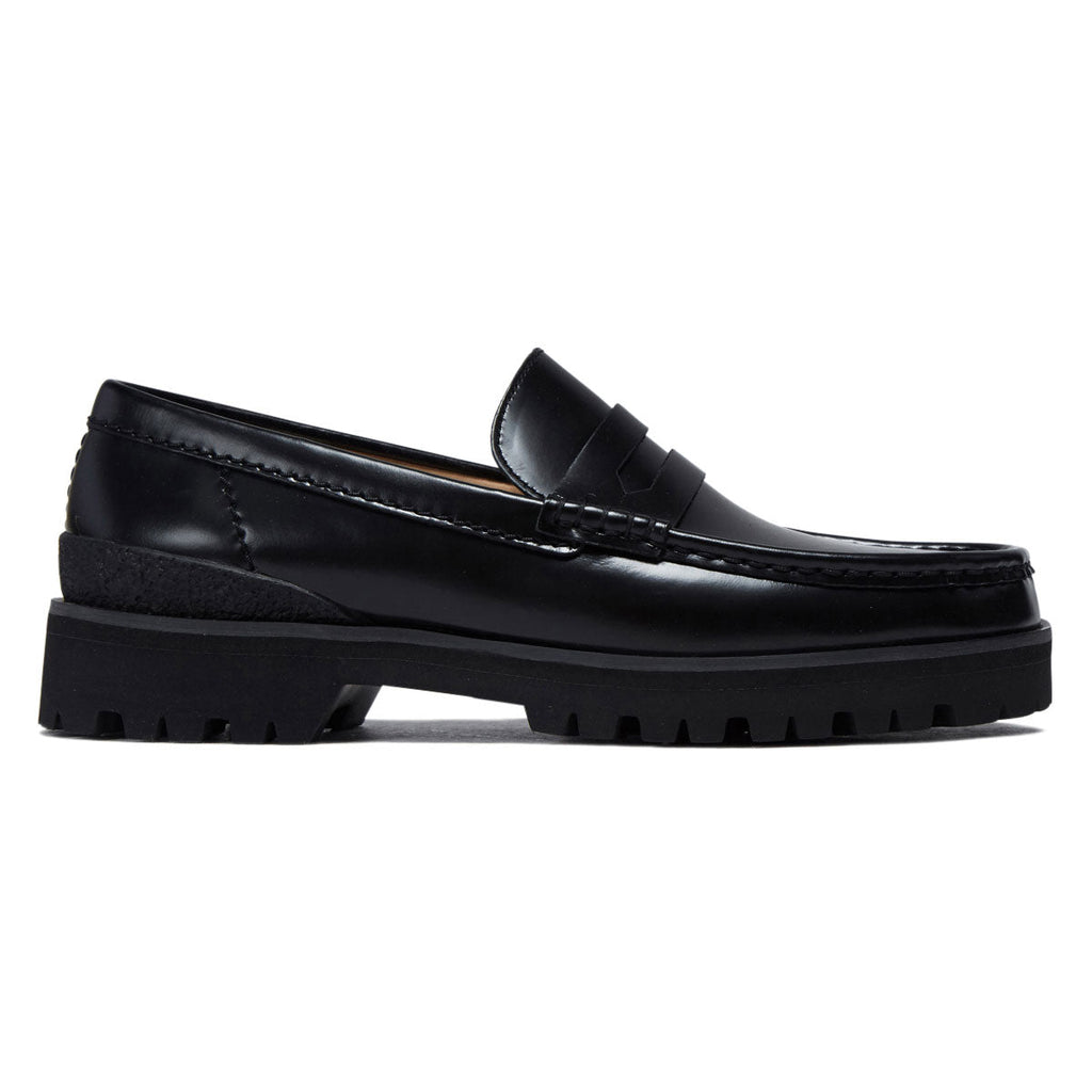 Clarks Yukoner Penny Shoes - Black Leather