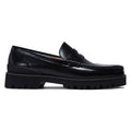 Clarks Yukoner Penny Shoes - Black Leather