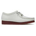 Clarks Wallabee Shoes - White Leather