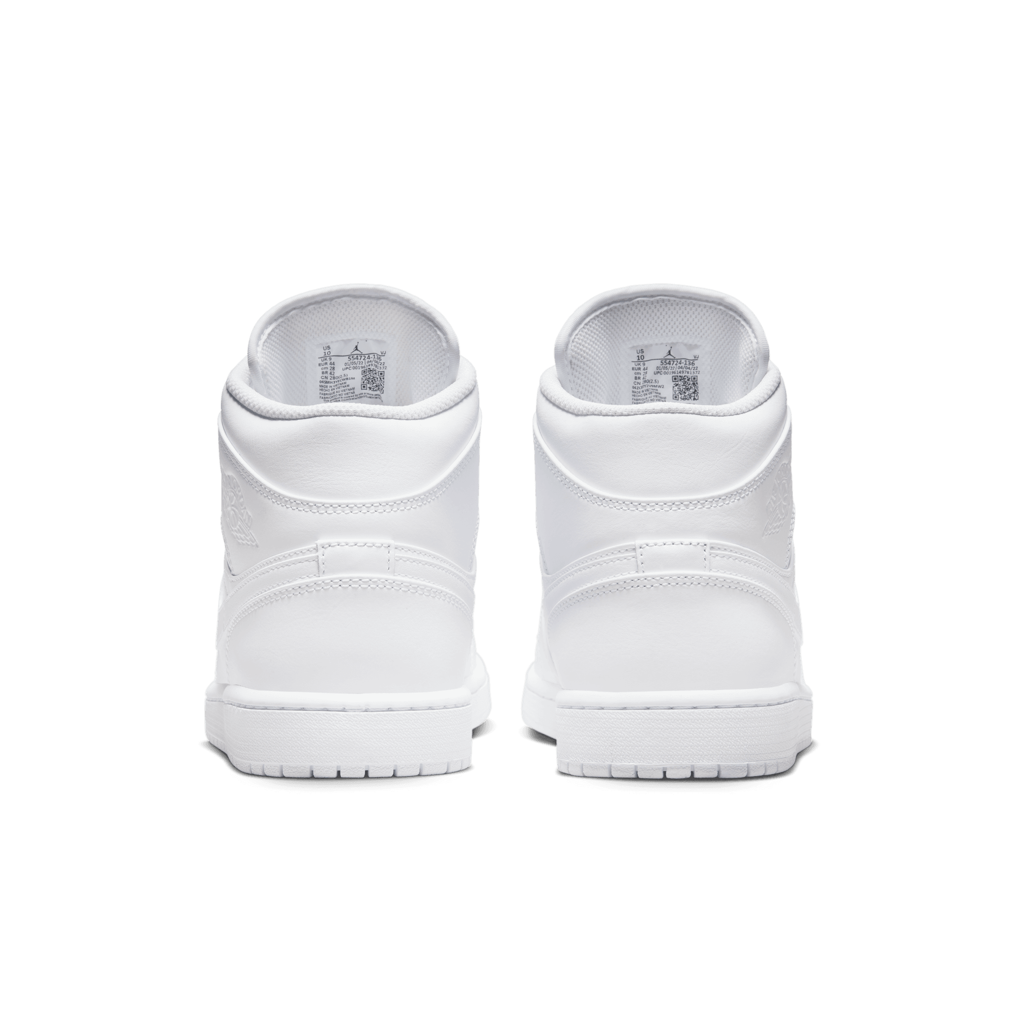 Men's Air Jordan 1 Mid "Triple White"