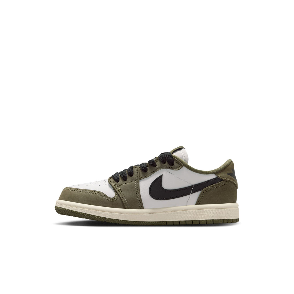 Air Jordan 1 Retro Low "Medium Olive" - Youth Sneakers