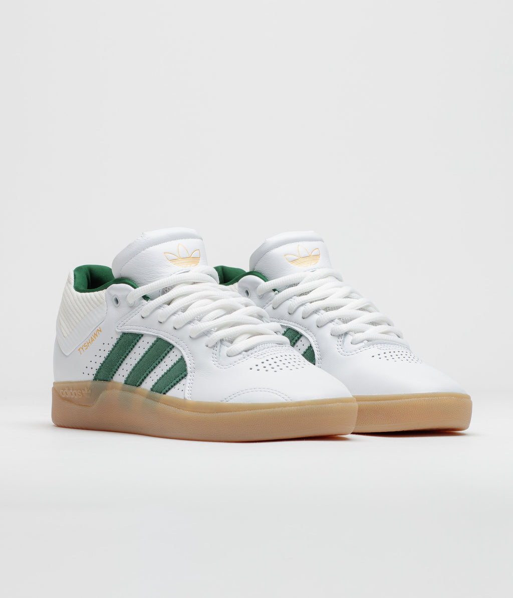 Adidas Tyshawn Shoes - FTWR White / Collegiate Green / Gum4
