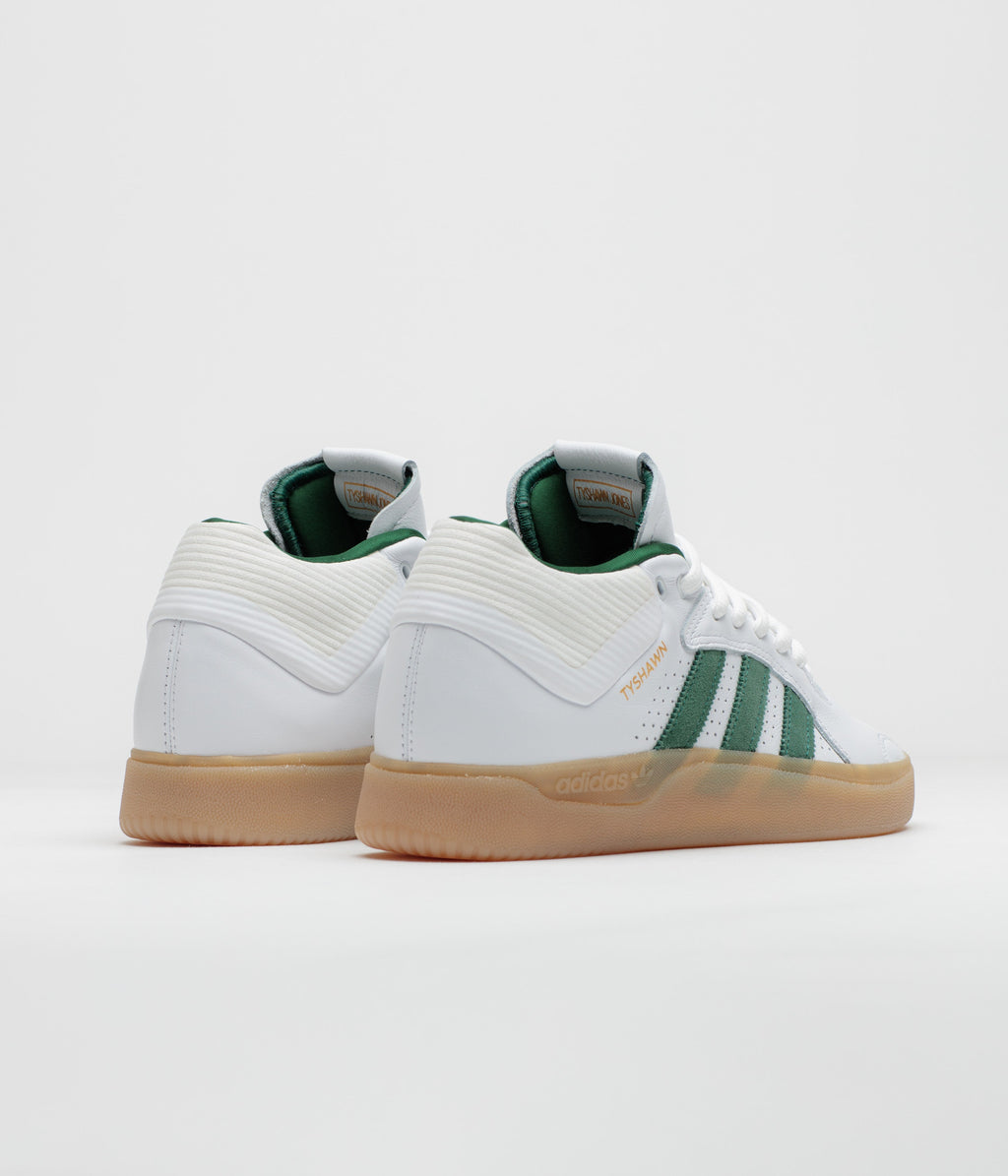 Adidas Tyshawn Shoes - FTWR White / Collegiate Green / Gum4
