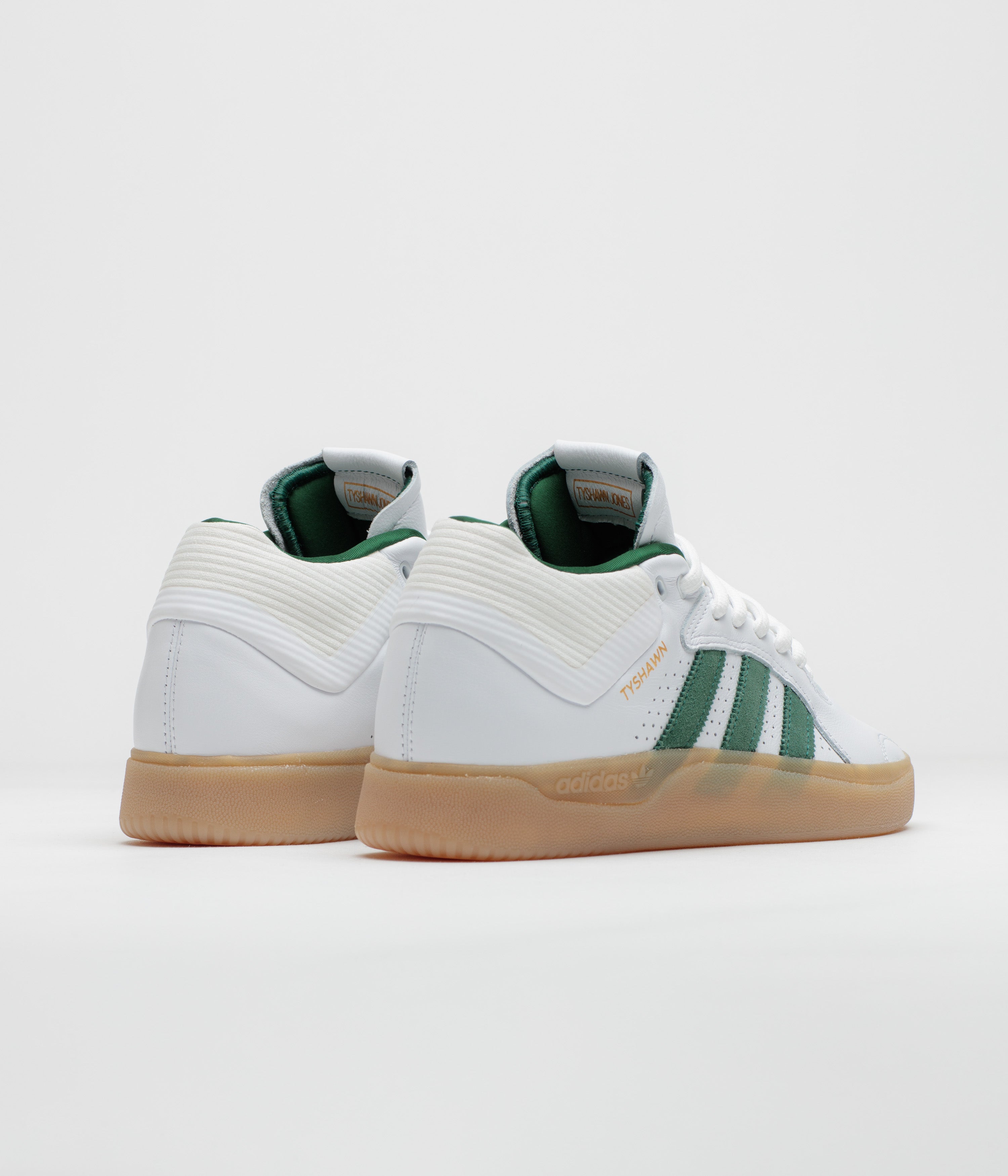 Adidas Tyshawn Shoes - FTWR White / Collegiate Green / Gum4