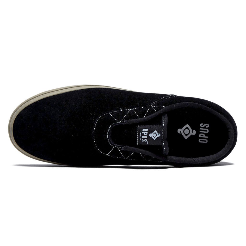 Opus Honey Slip Shoes - Black/Cream Suede