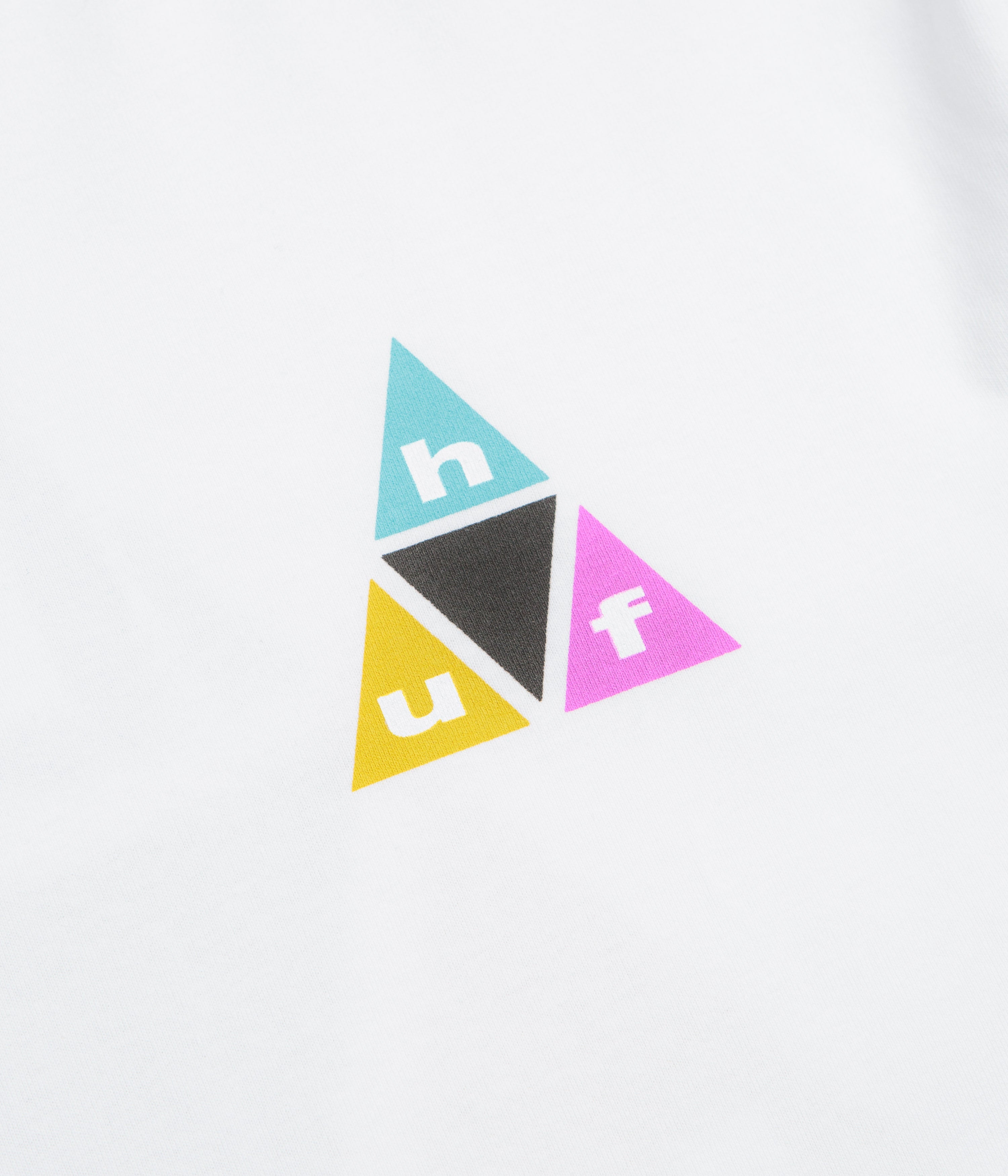 HUF Prism Triple Triangle Long Sleeve T-Shirt - White / Black