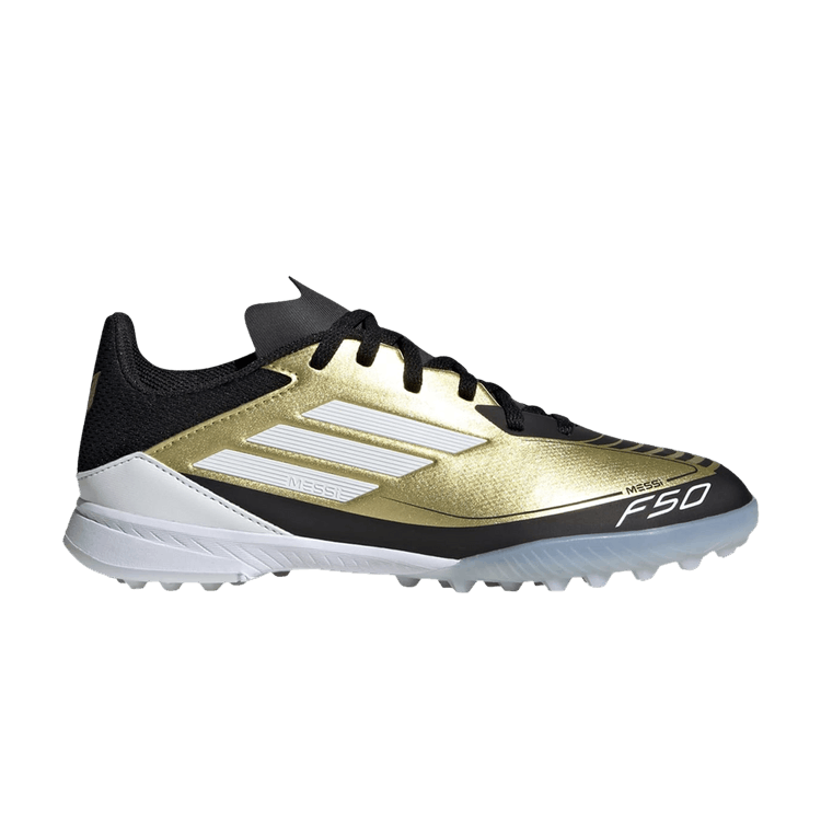 adidas F50 League Turf Messi Gold Metallic Cloud White Core Black (GS)