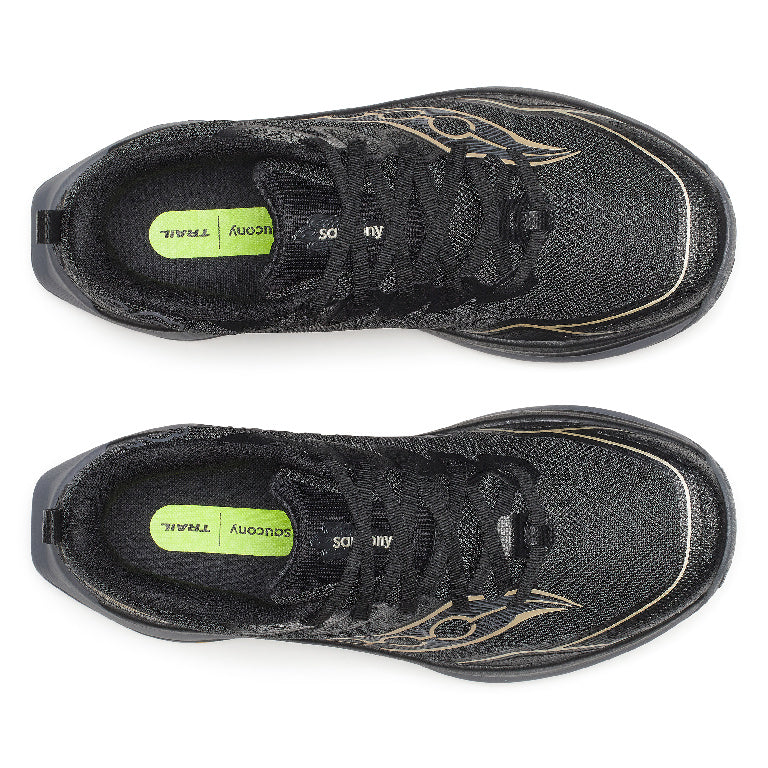 Saucony Women's Peregrine 16 Running Shoes in Black/Carbon (Wide)