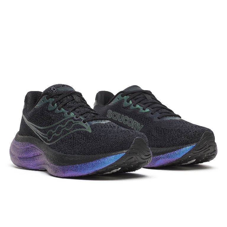 Saucony Women's Ride 19 Running Shoes in Black/Nightsky