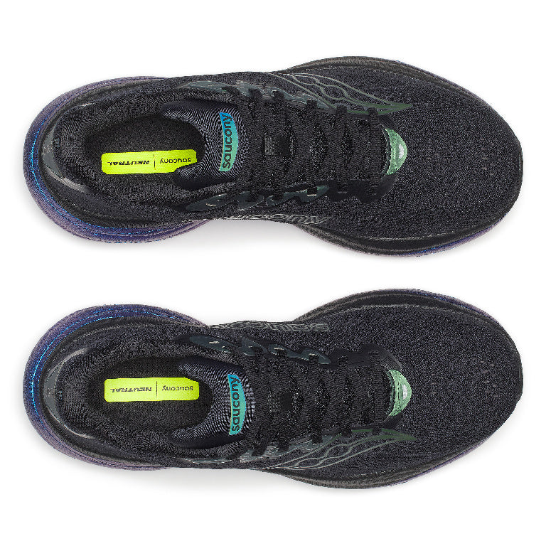 Saucony Women's Ride 19 Running Shoes in Black/Nightsky