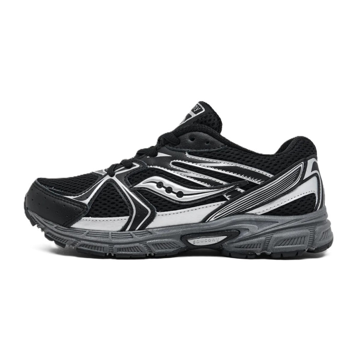 Saucony Ride Millenium Black Metallic Silver Gs