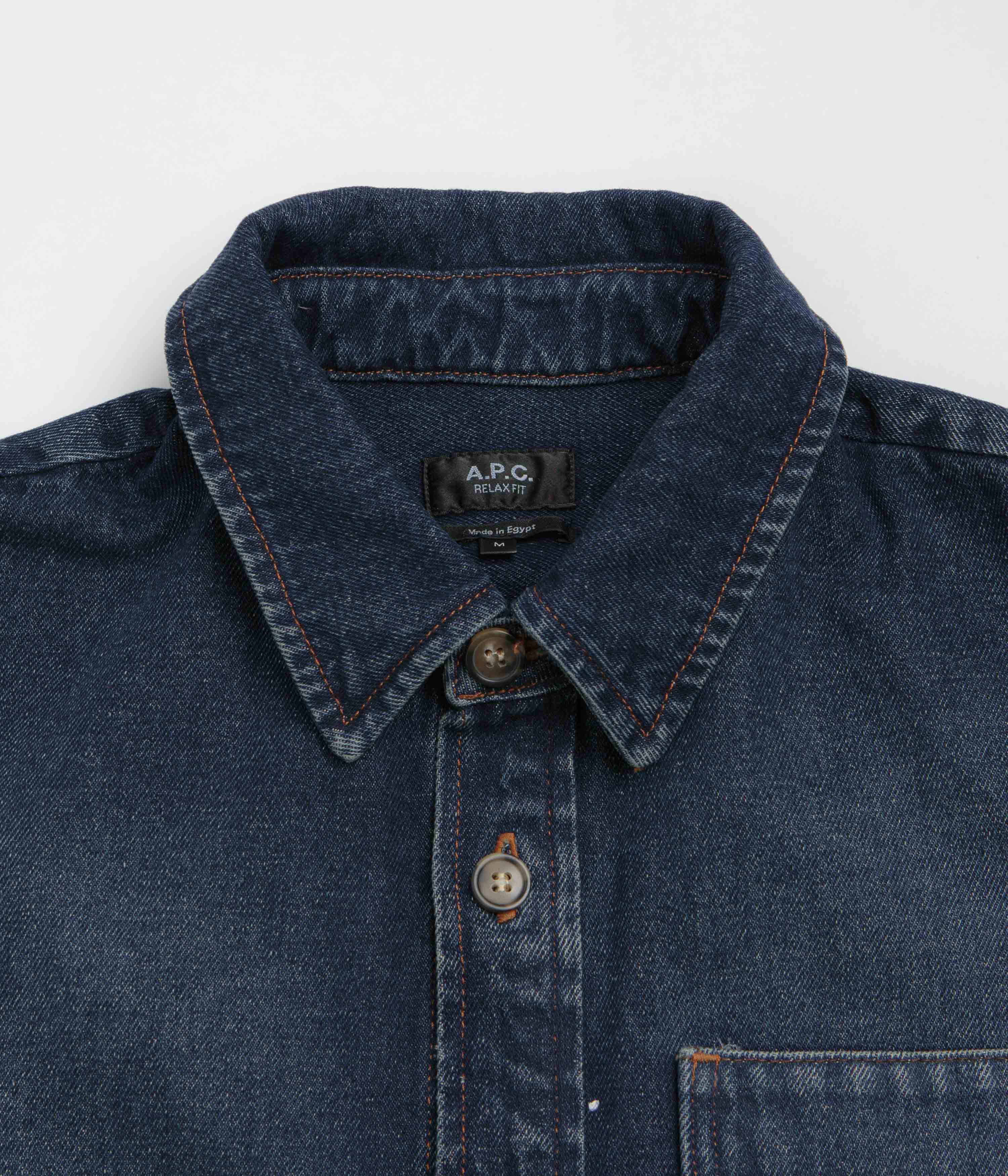 A.P.C. Basile Overshirt - Washed Indigo