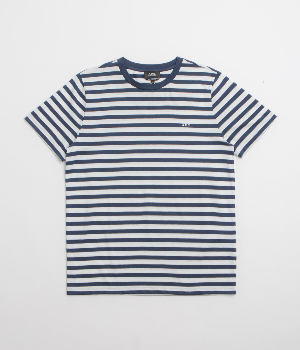 A.P.C. Embroidered Striped T-Shirt - Dark Navy