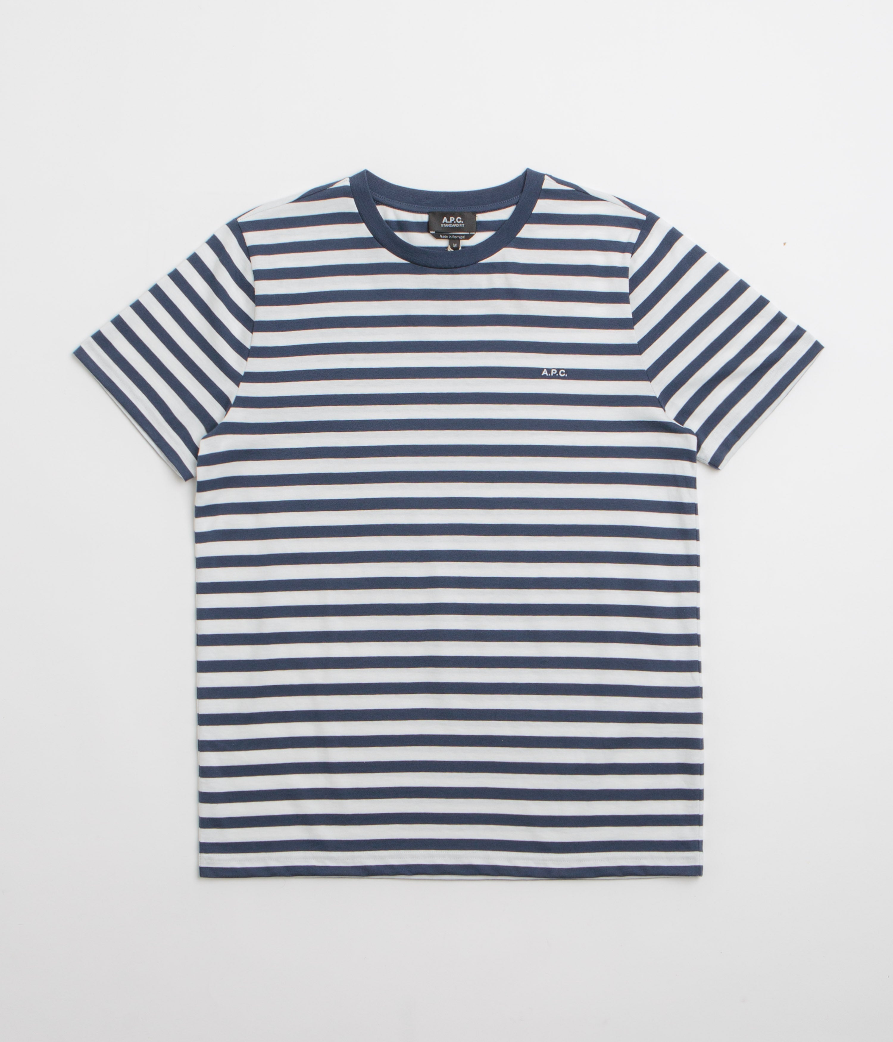 A.P.C. Embroidered Striped T-Shirt - Dark Navy