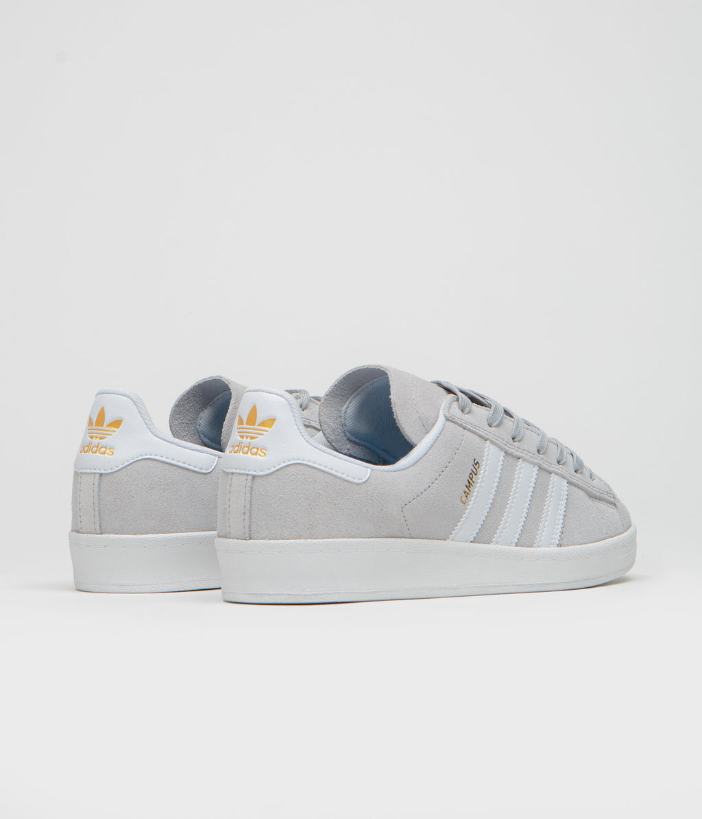 Adidas Campus ADV Shoes - Grey Two / FTWR White / Gold Metallic