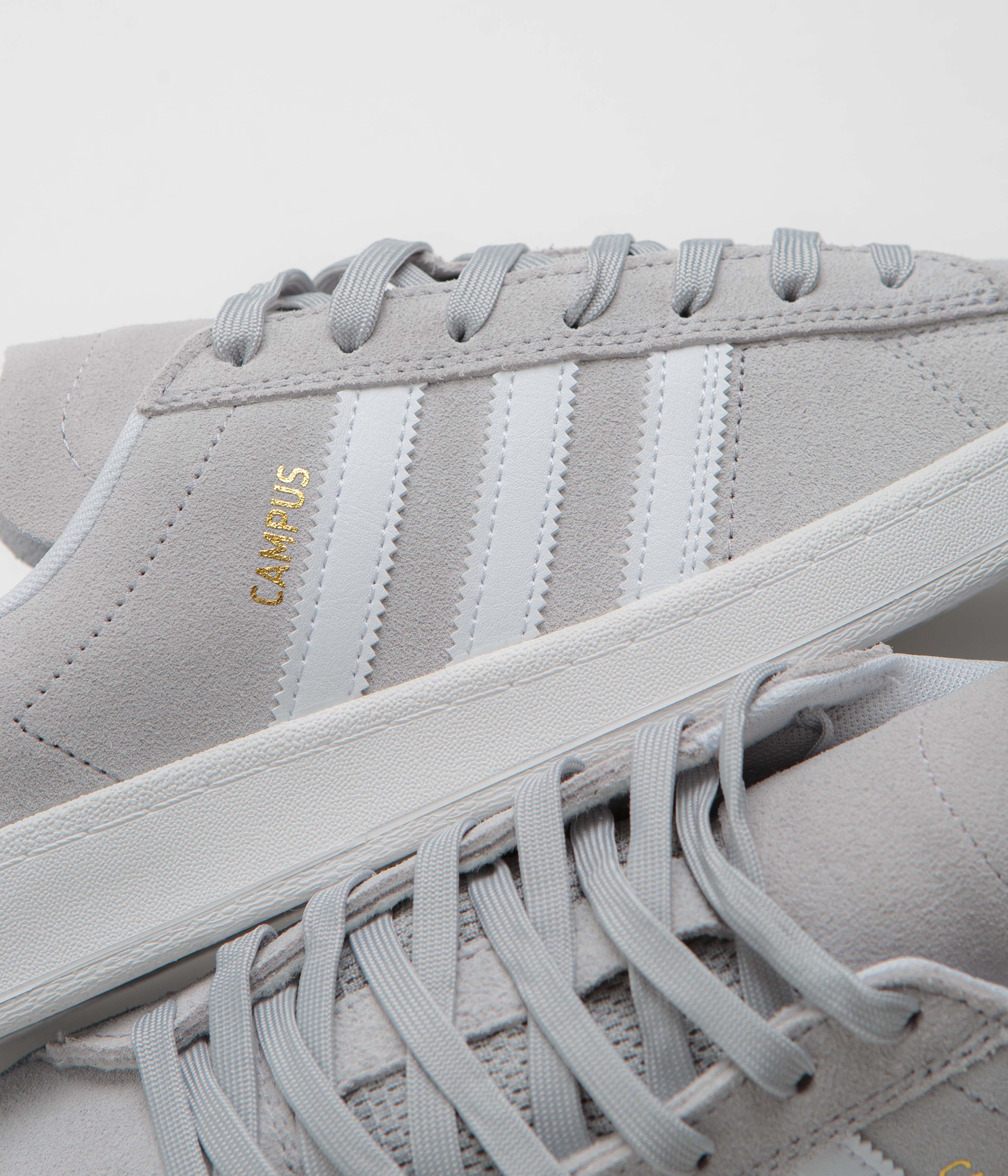 Adidas Campus ADV Shoes - Grey Two / FTWR White / Gold Metallic