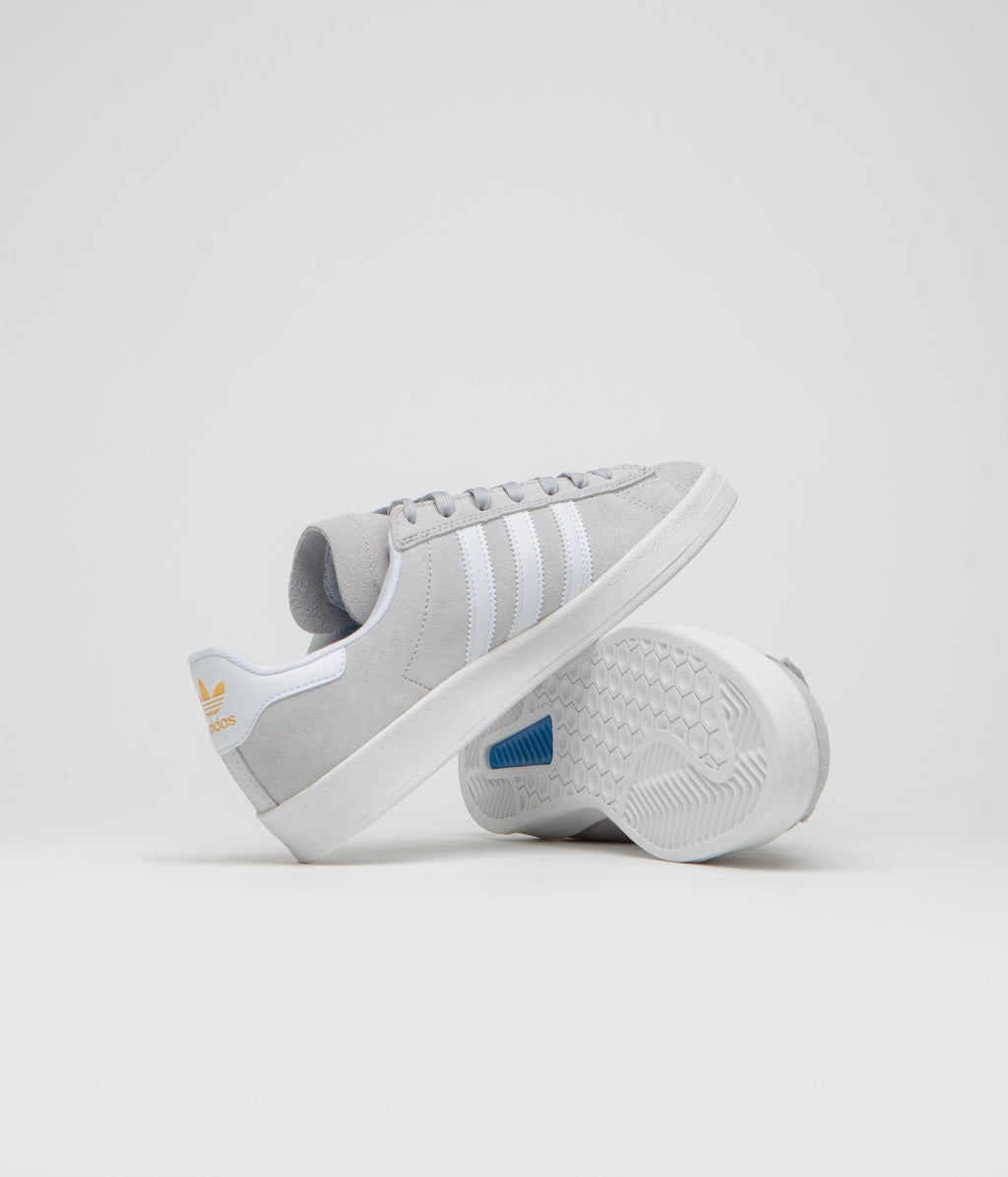Adidas Campus ADV Shoes - Grey Two / FTWR White / Gold Metallic