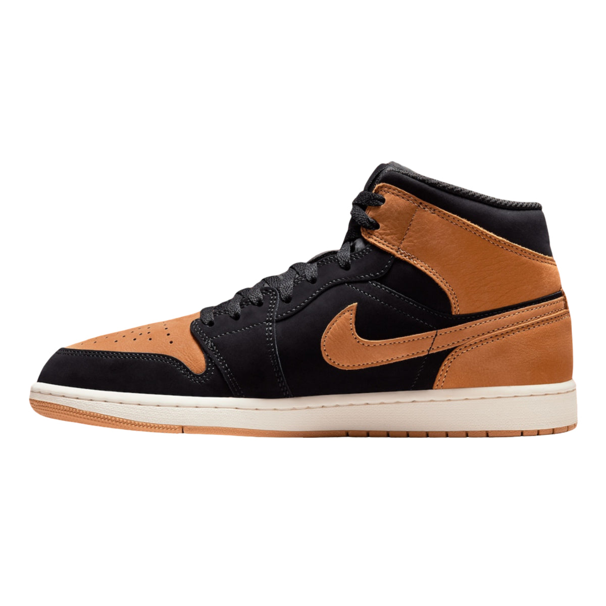 Nike Air Jordan 1 Mid Se Black Flax