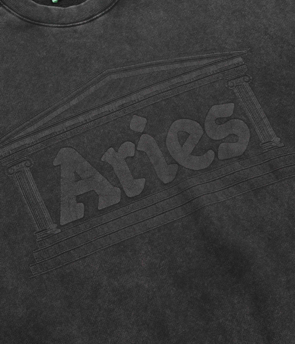 Aries Aged Ancient Column Crewneck Sweatshirt - Black