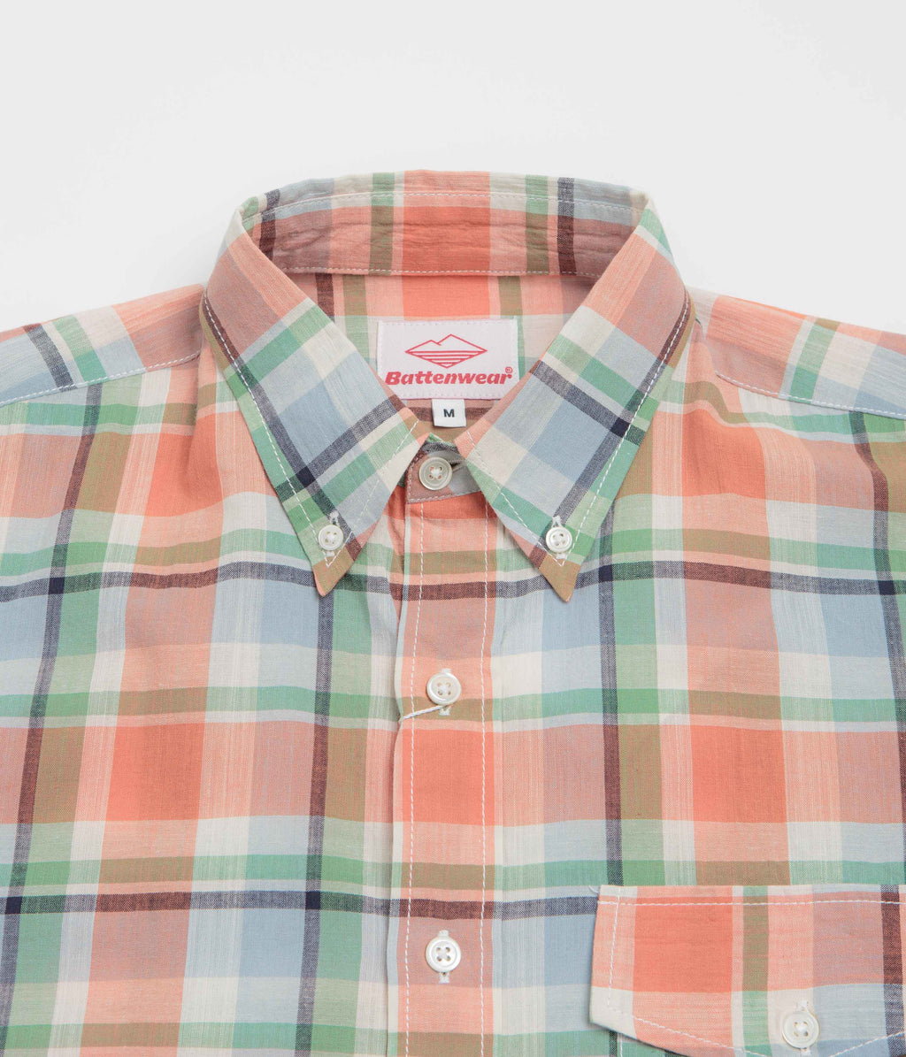 Battenwear BD Scout Shirt - Salmon Plaid