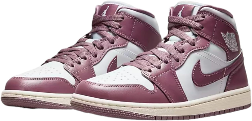 Women's Air Jordan 1 Mid Pure Platinum/Sky J Mauve-Sail (BQ6472 050)
