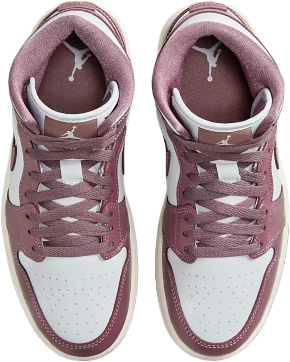 Women's Air Jordan 1 Mid Pure Platinum/Sky J Mauve-Sail (BQ6472 050)