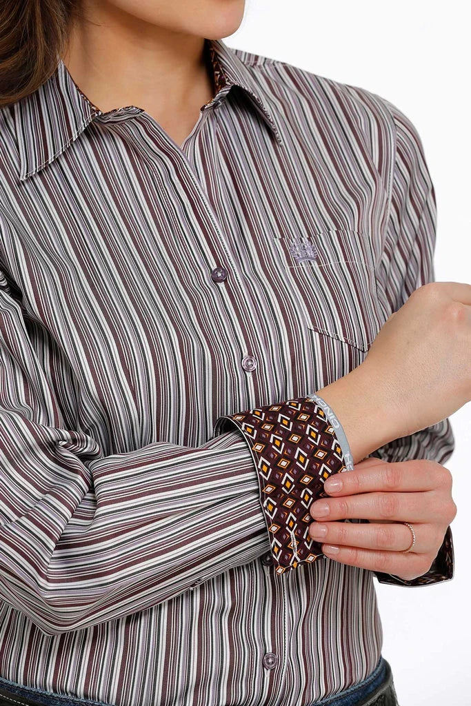 Burgundy Striped | Cinch Womens